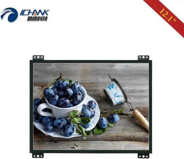 Main image of K120TN-DV2/12.1" inch 1024x768 4:3 Metal Shell Open Frame DVI Monitor/12" VGA Embedded Power On Boot LCD Screen Display Monitor