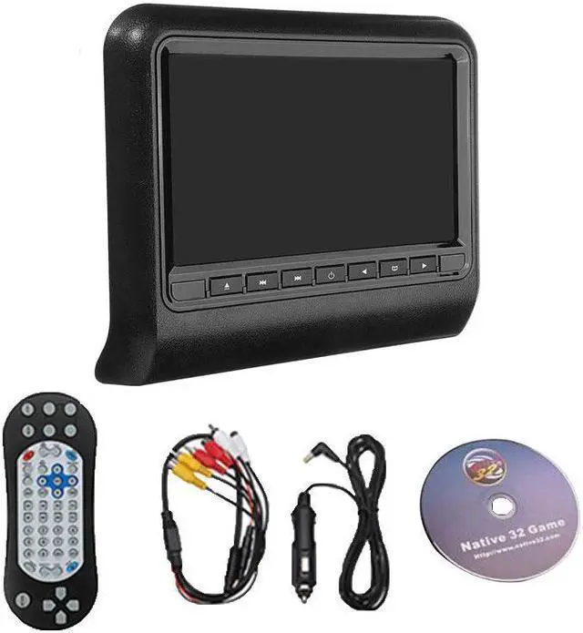 Alt view image 2 of 5 - 9 inch Car LED Pillow Headrest Monitor Back Seat Multi media Player MP4 MP5 Mirror Link Detachable Touch Screen