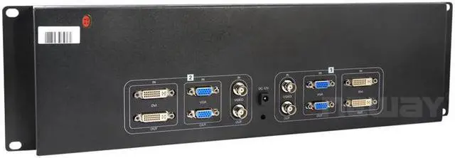 Alt view image 4 of 5 - RM71D 3U Rackmount 7 inch Dual Monitors  DVI VGA Video Input&Out