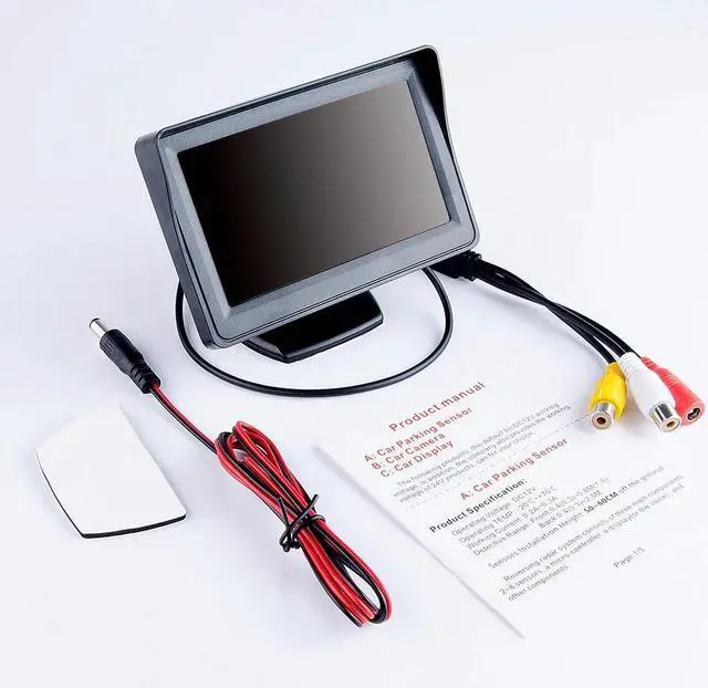 Alt view image 5 of 5 - 4.3 Inch Car Monitor Reverse Rear View Backup Camera Auto Parking Assistance Waterproof Night Vision Parking System