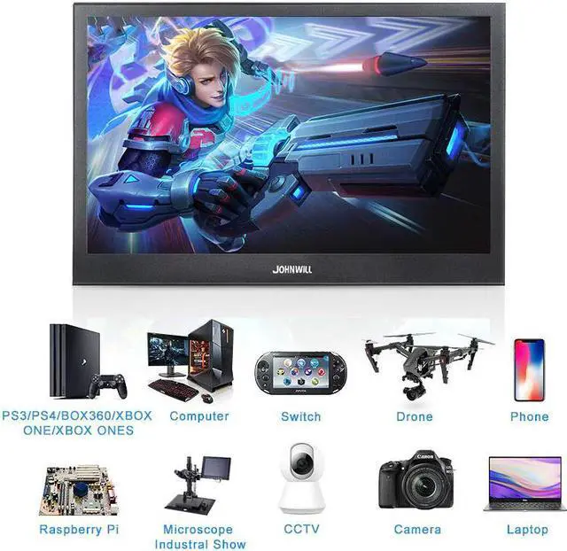 Alt view image 2 of 5 - Monitor 13.3 inch 2K Monitor LCD Touch Screen Gaming Monitor USB Display Monitor for PC Raspberry Pi PS4