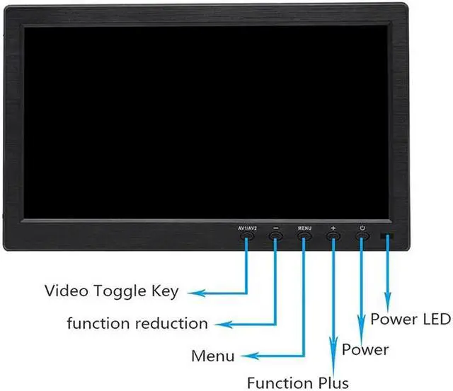 Alt view image 3 of 5 - 10.1 inch small touch screen computer portable monitor pc VGA lcd led display 12 inch gaming monitor for Raspberry pi ps3