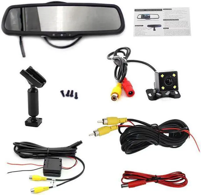 Alt view image 4 of 5 - 4.3inch 800X480 Car Video Player Monitor Interior Rear View Mirror Replacement with Reverse Backup Parking Camera System