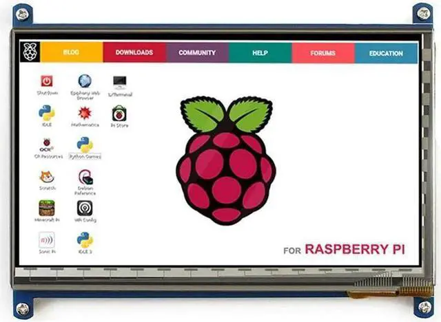 Alt view image 3 of 5 - 5 Inch LCD Touch Screen Raspberry Pi 3 Display LCD Monitor 800x480 for Banana Pi Raspberry Pi 3 / 2 Model B / B+
