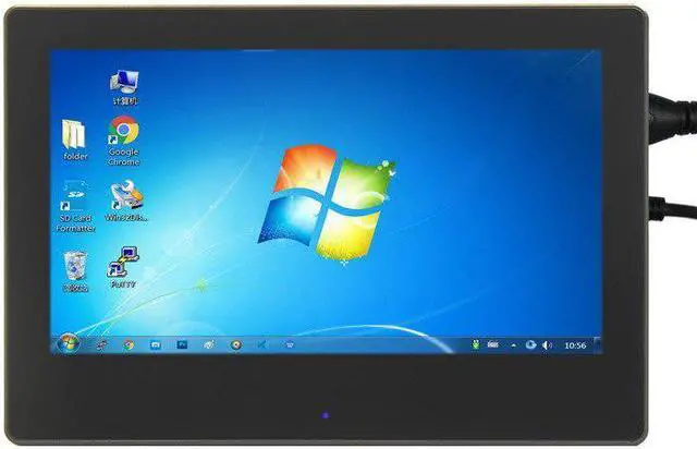 Alt view image 3 of 5 - 7 Inch TFT Touch Screen LCD Display Monitor 1024x600 With Case for Raspberry Pi 3 Model B + Pi 4 Computer TV Box DVR Device