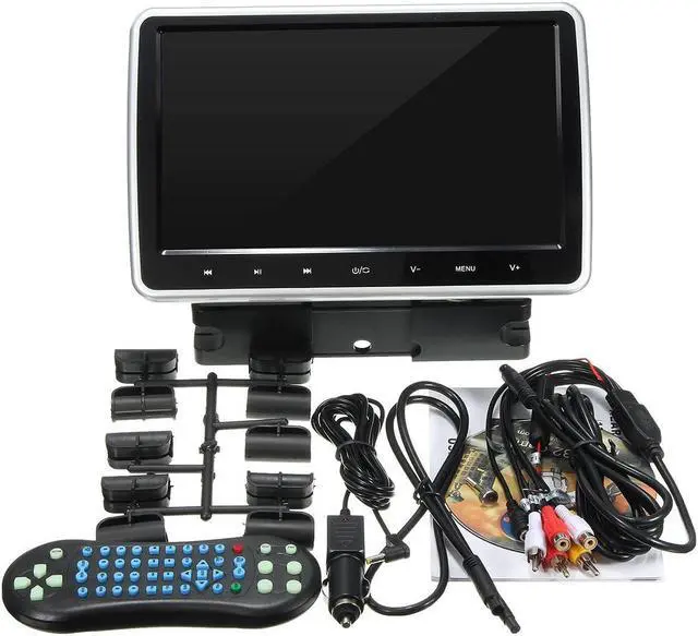 Alt view image 3 of 5 - 10 Inch 1024*600 Car Headrest Monitor DVD Player USB/SD//FM/Game TFT LCD Screen Touchs Button Support Headphone