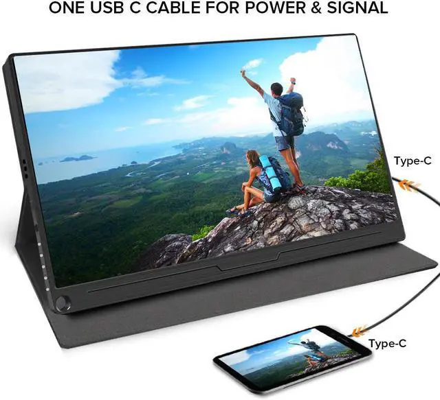 Alt view image 3 of 5 - 15.6 Inch FHD 1080p HDR Gaming Monitor USB Type C Mini  Computer Display IPS Screen  for PS3 PS4 Xbox Raspberry PI