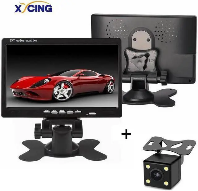 Alt view image 5 of 5 - Universal 7'' 800*480 Color TFT LCD Car Monitor Display Wired Cameras Reverse Camera Parking System for Car Rear view Monitors