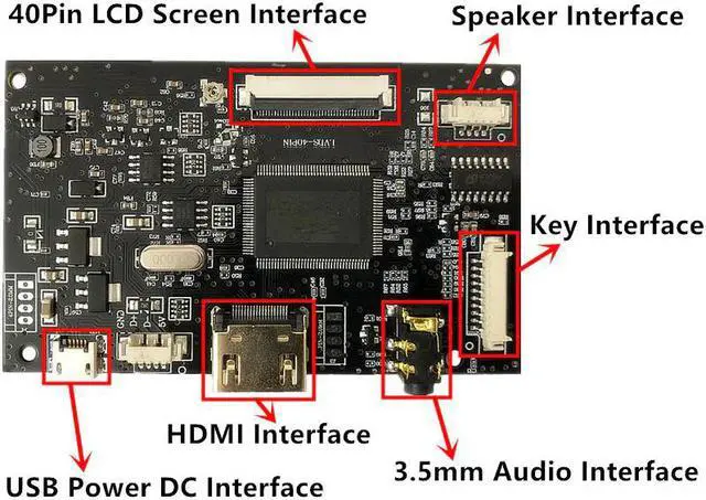 Alt view image 2 of 5 - 7 Inch Screen LCD Display with Audio Driver Board Monitor for Raspberry Banana/Orange Pi Mini Computer