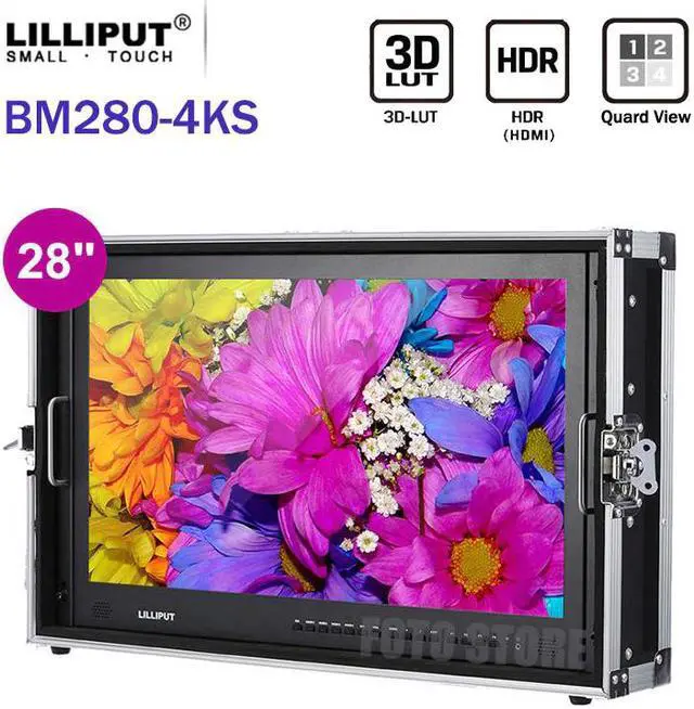 Main image of BM280-4KS 28 Inch Broadcast Director Monitor HDR 3D LUT  SDI 4K Monitor with Carry-on suitcase