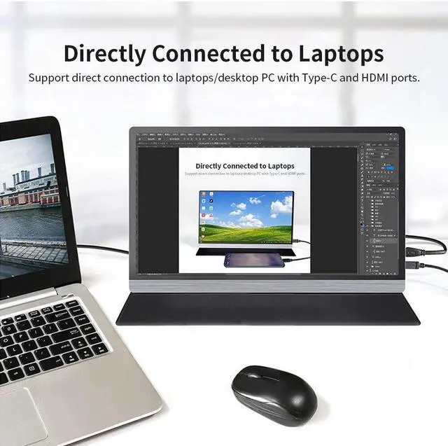 Main image of 16.7 Million Colors Gaming Monitor AOSIMAN Portable 15.6inch 4K LCD Screen 47% NSTC Fast Response Touch Screen EU/US Plug