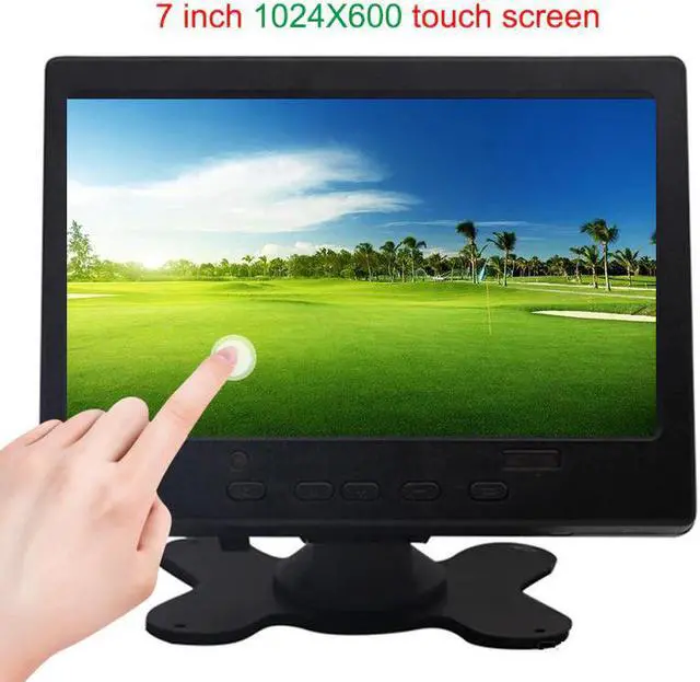 Main image of 7 inch  touch monitor pc mini small lcd CCTV full hd portable monitor TFT 1024*600 Built-in speaker for Car Reverse Rearview