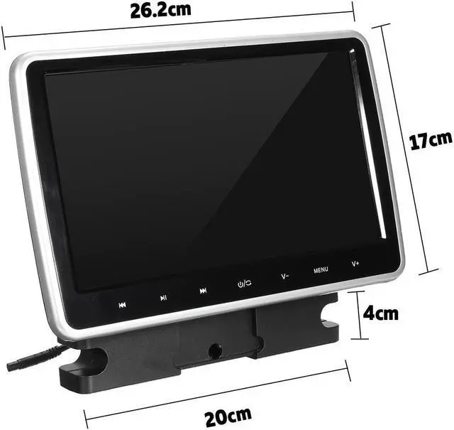 Alt view image 2 of 5 - 10 Inch 1024*600 Car Headrest Monitor DVD Player USB/SD//FM/Game TFT LCD Screen Touchs Button Support Headphone