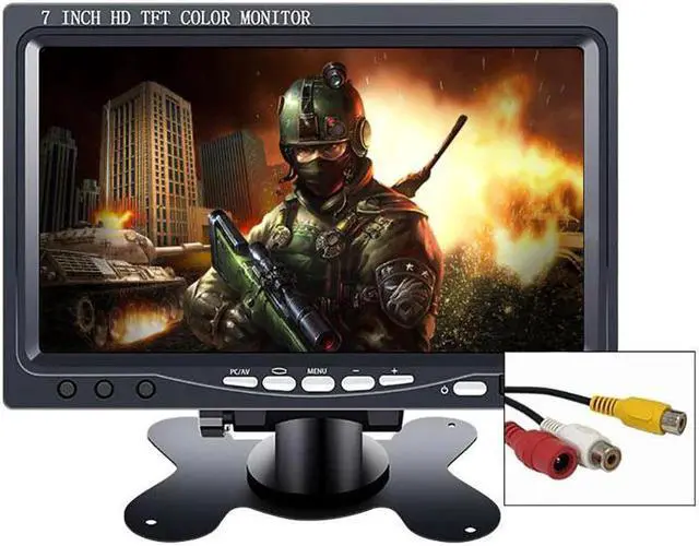 Alt view image 3 of 5 - 10.1" monitor 1024*600 2 AV Input for Car Reverse Rearview Camera CCTV mini lcd portable screen display small 7 inch Monitor pc