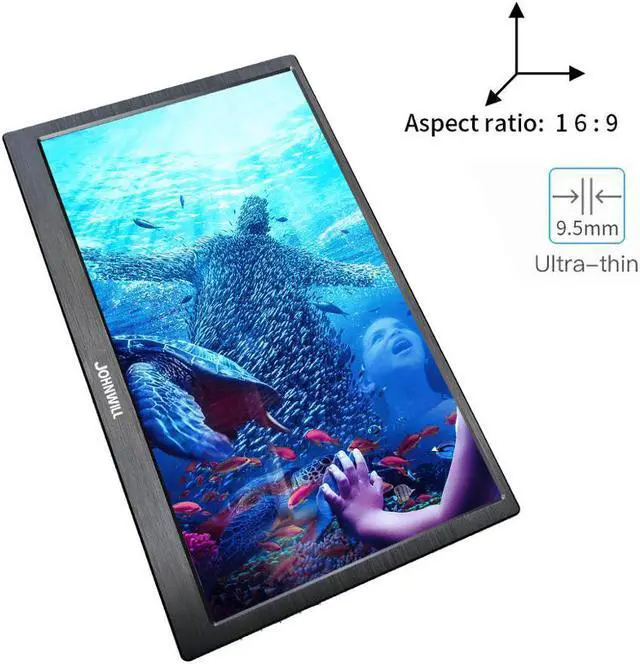 Alt view image 3 of 5 - 18.4 Inch FHD 3840X2160 4K IPS Portable Gaming Monitor for Game Consoles PS3 PS4 Macbook 13.3" Mini PC Computer with USB-C Ports