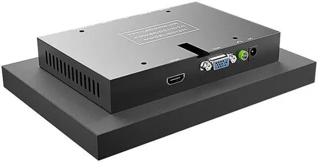 Alt view image 2 of 5 - portable monitor 7 inch LCD Full HD 1024x600 portable monitor, AV input / VGA /  housing made of black metal