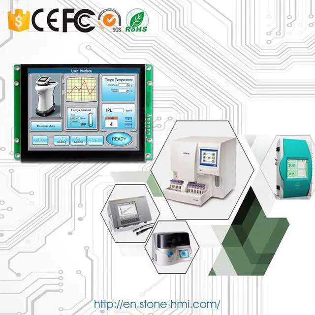 Alt view image 4 of 5 - Screen 5 inch TFT LCD Touch Monitor with Serial Interface for Equipment Control Panel