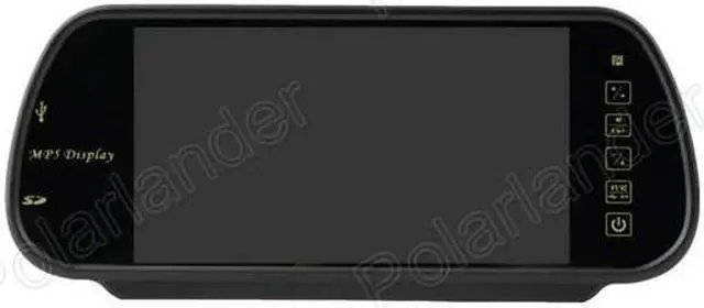 Alt view image 2 of 5 - 7 Inch Color TFT LCD auto Rear view Mirror Monitor reversing priority USB SD Port MP5 FM transmitter 480x234 for rear camera