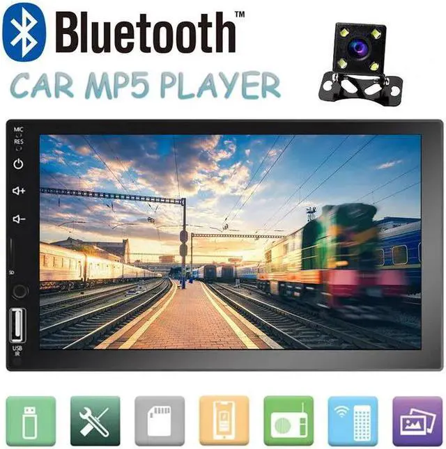 Alt view image 3 of 5 - Car MP5 Player HD Touch Screen Reversing Bluetooth Car Headrest Monitor 4K 1080P Touch Screen with camera hot sale