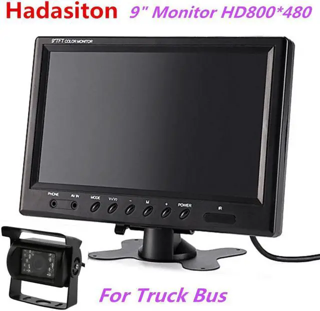 Main image of 9" TFT LCD Screen Car Monitor Headrest monitor Use for Truck Bus Motorhome Car and CCTV Security System,Rearview camera optional