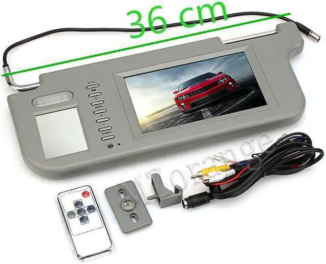 Main image of sun visor monitor sun visor display Monitor 1 pc 7 inch TFT LCD Sun Visor Display Rearview Mirror Retrovisor