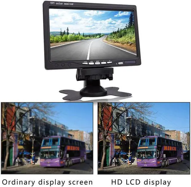 Alt view image 2 of 5 - 7" TFT Monitor Backup IR Night Vision Rear/Side View Camera Waterproof 4 Pins Aviation Extension Cable for 33FT Trailer