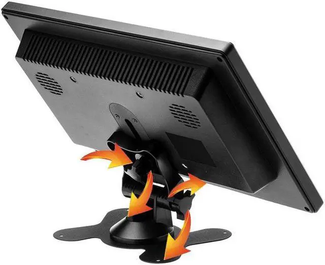 Alt view image 4 of 5 - 10.1" LCD HD Monitor Mini TV & Computer Display Color Screen 2 Channel Video Input Security Monitor With Speaker AV