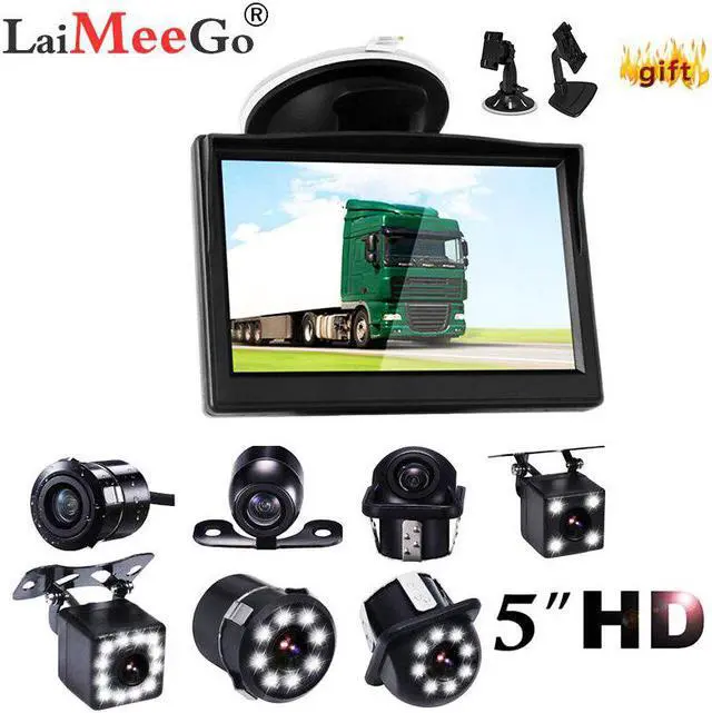 Main image of 5 Inch TFT LCD HD Screen Car Monitor Parking Rear View Monitor for 170 Angle Vehicle Car Reverse Rear View Backup Camera