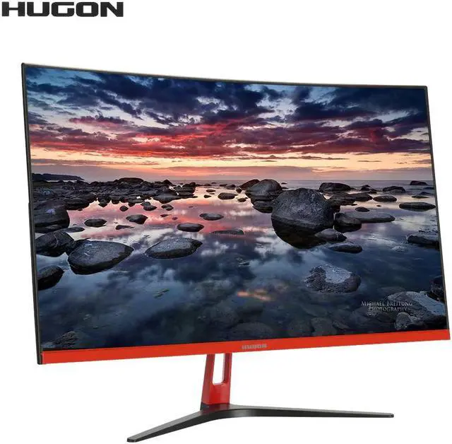 Alt view image 5 of 5 - 23.8 Inch 1920×1080P Curved Screen Monitor 60/75Hz HD Gaming 24/27" Computer Display VGA/ Interface