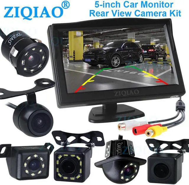 Main image of Parking Reverse Monitor System with 5 Inch TFT LCD Display Monitor Universal Reverse Rear View Camera Optional