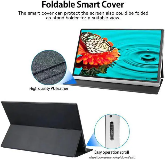 Alt view image 4 of 5 - 4K Portable Monitor for Xbox One X S Maga Man X8 15.6 Inch USB Type C Screen IPS 3840x2160 UHD External Computer Display