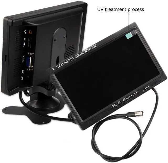 Alt view image 4 of 5 - 7" LCD Monitors HD LCD Mini Computer & TV Display CCTV Security Surveillance Screen With  / VGA / Video / Audio Input