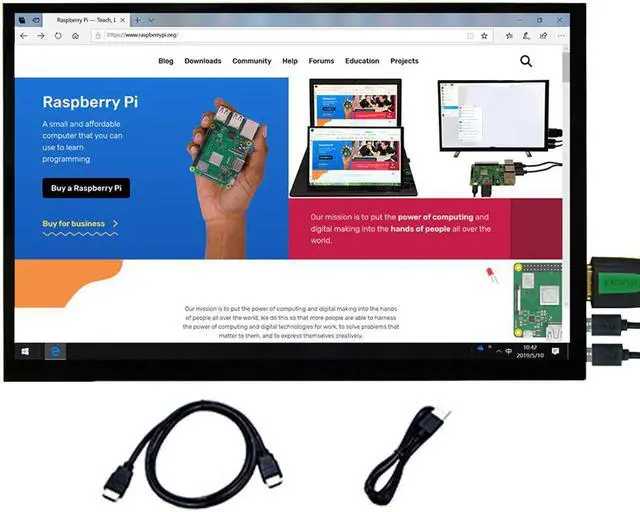 Alt view image 5 of 5 - 10.1 Inch High Resolution Capacitive Digital HD Backlight Computer USB Accessories RGB LCD Monitor Display Touch Screen