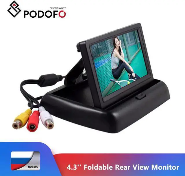 Main image of 4.3" HD Foldable Car Rear View Monitor Reversing Color LCD TFT Display Screen for Truck Vehicle Backup Rearview Camera