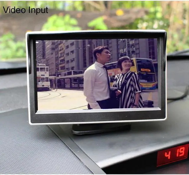 Alt view image 3 of 5 - 5 Inch Car TFT Color LCD Rear View Monitor Digital Screen Display Support VCD DVD GPS Camera with 2 Video Inputs