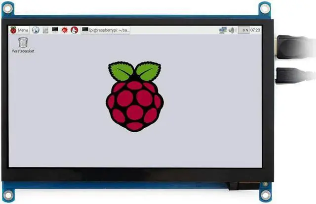 Alt view image 2 of 5 - 7 inch  LCD (H) Computer Monitor 1024*600 IPS Capacitive Touch Screen Supports Raspberry Pi Jetson Nano Win10  etc