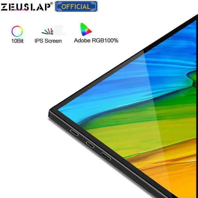 Alt view image 4 of 5 - 4K 15.6'' Portable Monitor Touchscreen Gravity Sensor USB C VESA Computer Gaming Monitor for Switch PS4 XBOX One