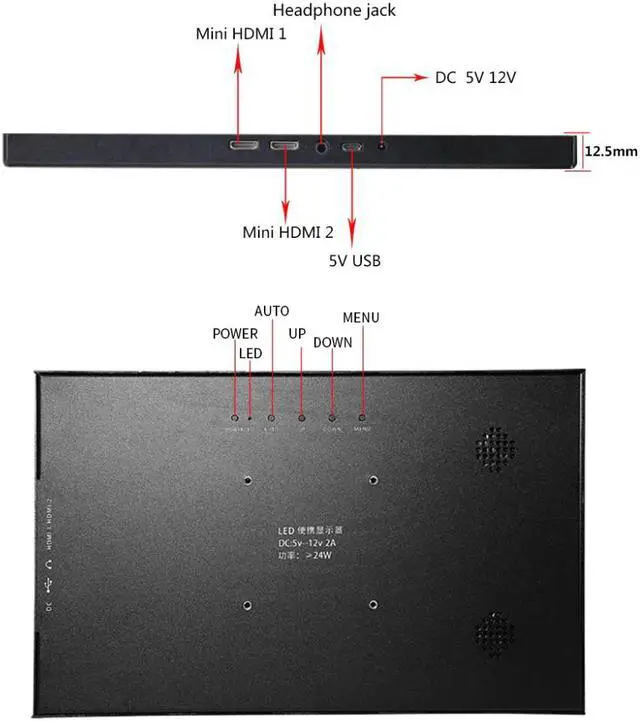 Alt view image 4 of 5 - 10.1" Inch 2K Touch Monitor Portable Computer Monitor PC 2560X1600 IPS  PS4 Xbox360 LCD LED Tablet Display for Raspberry Pi