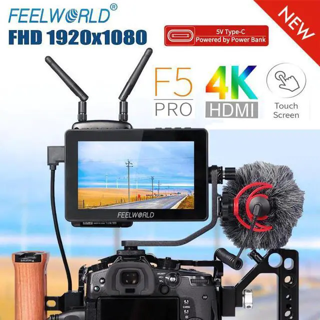 Main image of F5PROV2 5.5 Inch IPS Touch Screen Camera Field Monitor FHD 1920x1080 4K Video Assist for DSLR Movie Gimbal Rig
