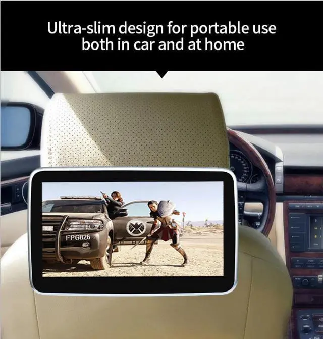 Alt view image 2 of 5 - 10.1 inch Android 9.0 2G+16G car headrest display 4K HD 1920 * 1080P IPS video touch screen WIFI//AV/USB/SD/FM/Bluetoot