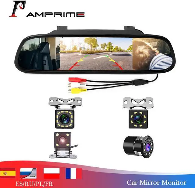 Alt view image 2 of 5 - 4.3 inch Car HD Rearview Mirror Monitor CCD Video Auto Parking Assistance LED Night Vision Reversing Rear View Camera