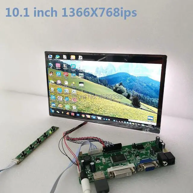 Alt view image 3 of 4 - 10.1 inch monitor display Touch display module kit DIY LCD screen accessories 1366X768IPS full viewing angle  DVI VGA
