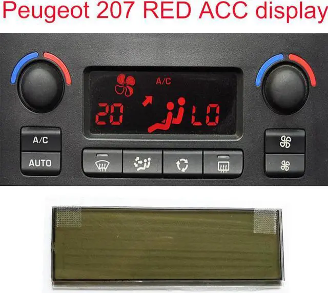 Main image of Air Conditioning Pixel Repair Air Conditioning ACC Information Monitors Screen for Peugeot 207 red led display