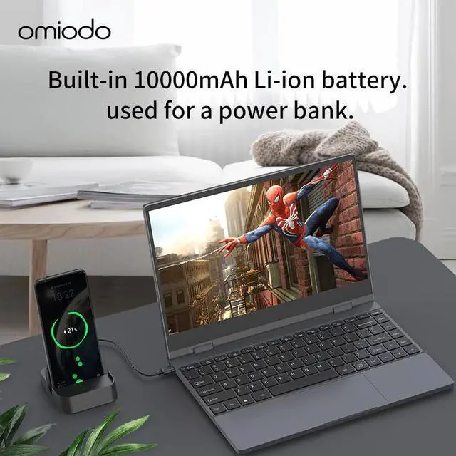 Alt view image 3 of 5 - 13.3 inch phone book portable monitor 1080p HD with Type-C USB  for expand switch mobile PC connecting with Huawei phones