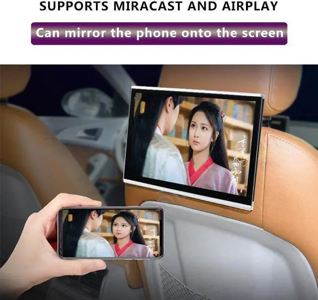 Alt view image 2 of 5 - 11.6" Android 9.0 Car WIFI Headrest Monitor Mirroring HD 1080 4K Touch Screen Support Bluetooth Miracast Built-in Speaker