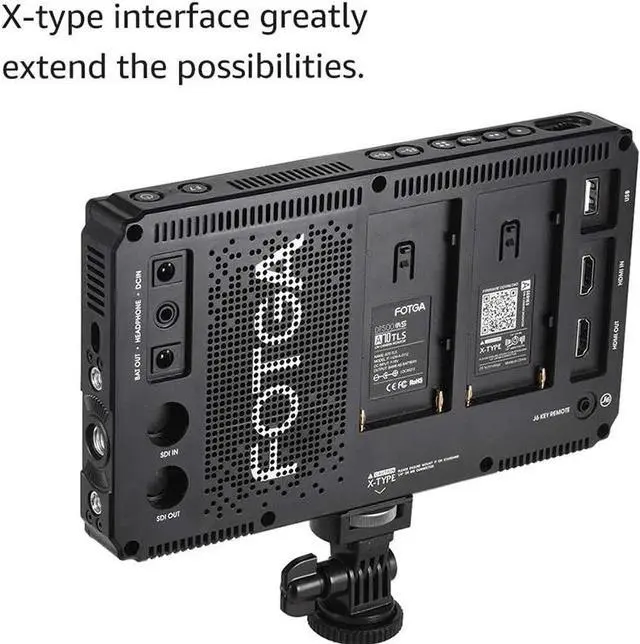 Alt view image 4 of 5 - A70 7 Inch FHD Video On-Camera Field Monitor IPS Sn 4K Input/Output Dual NP-F Battery Plate for A7S II GH5