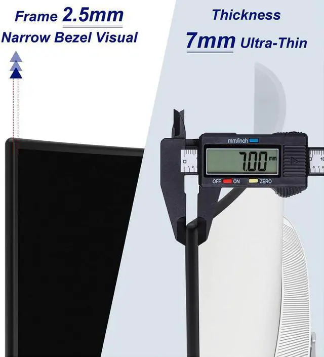 Alt view image 4 of 5 - 32 Inch Curved Gaming Monitor 1800R 75Hz Frameless with DVI DP Audio,VESA,FreeSync,Flicker-Free,Eye Care Tech