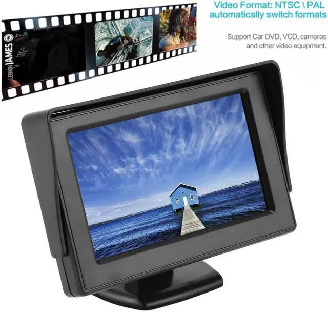 Alt view image 4 of 5 - 4.3 Inch TFT LCD Monitor Car Rearview Full Color Display 2-channels Video Inputs Visual Reversing for Car VCD/DVD/GPS/Camera