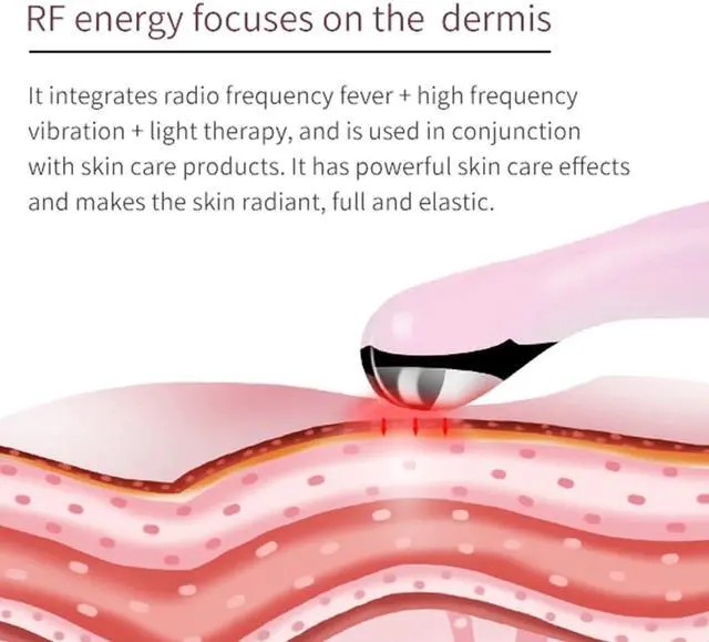 Alt view image 4 of 5 - 6 In 1 RF Eye Beauty Electric Eye Massager Dark Circle Facial Vibration Thin  Radiofrequency Eye Beauty Anti Eye Bag Wrinkle