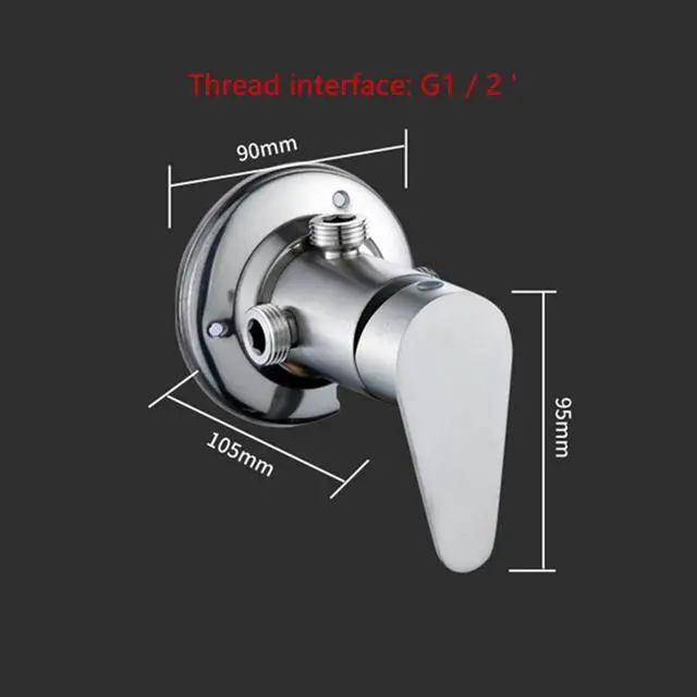 Alt view image 4 of 4 - 304 stainless steel Bathtub Faucet Wall Mounted Water Heater With Water Valve Mixing Valve Solar Hot and Cold Shower Faucet Tap